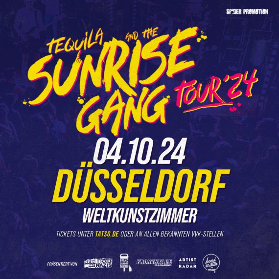 Tequila and the Sunrise Gang Tour Live Konzert 2024 Düsseldorf Weltkunstzimmer