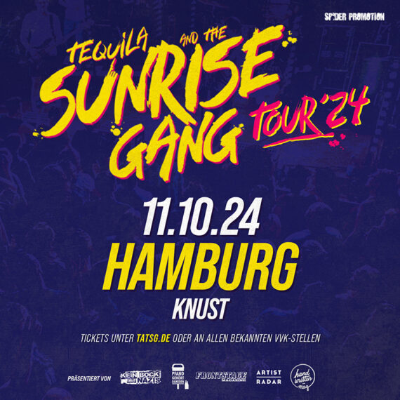 Tequila and the Sunrise Gang Tour Live Konzert 2024 Hamburg Knust