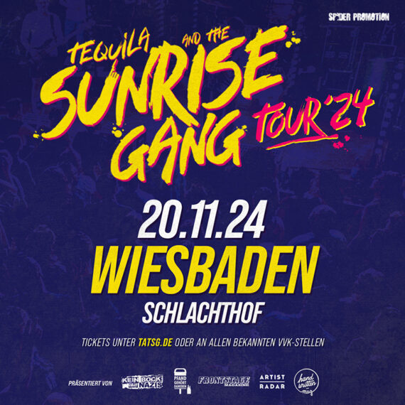 Tequila and the Sunrise Gang Tour Live Konzert 2024 Wiesbaden Schlachthof
